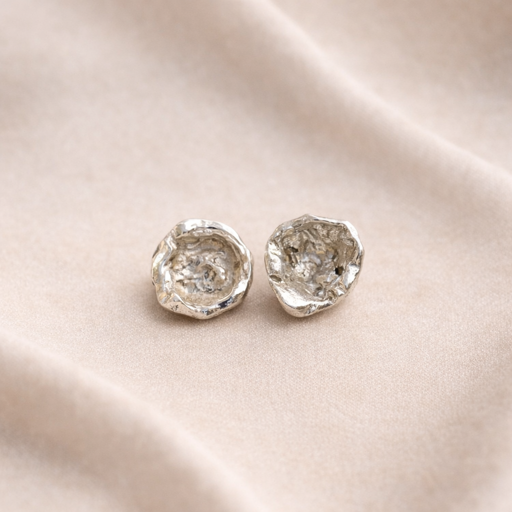 Luna Full Moon Water Stud Earrings — March