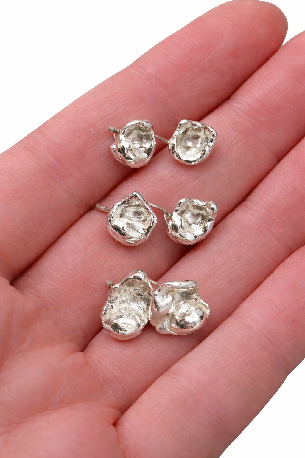 Luna Full Moon Water Stud Earrings — March