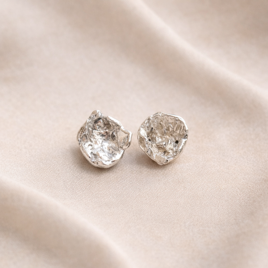 Luna Full Moon Water Stud Earrings — March