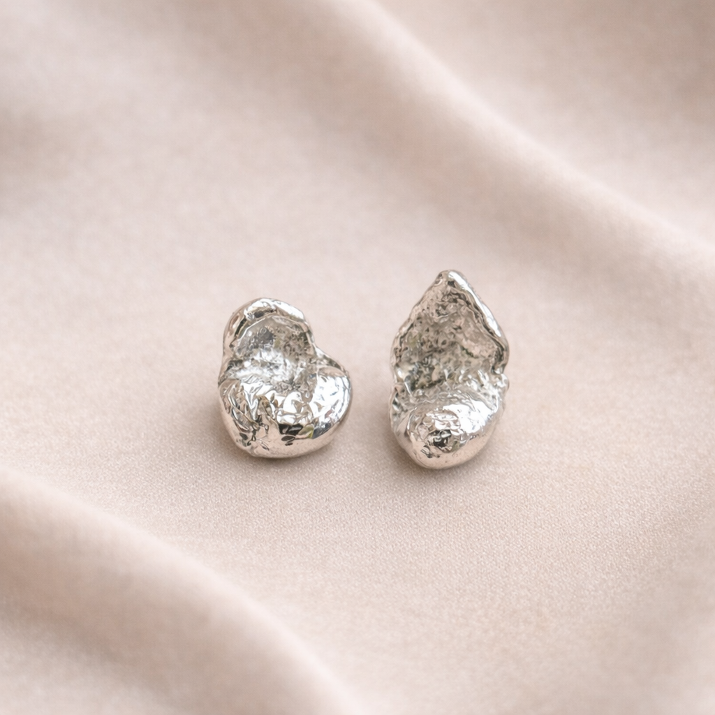 Luna Full Moon Water Stud Earrings — March