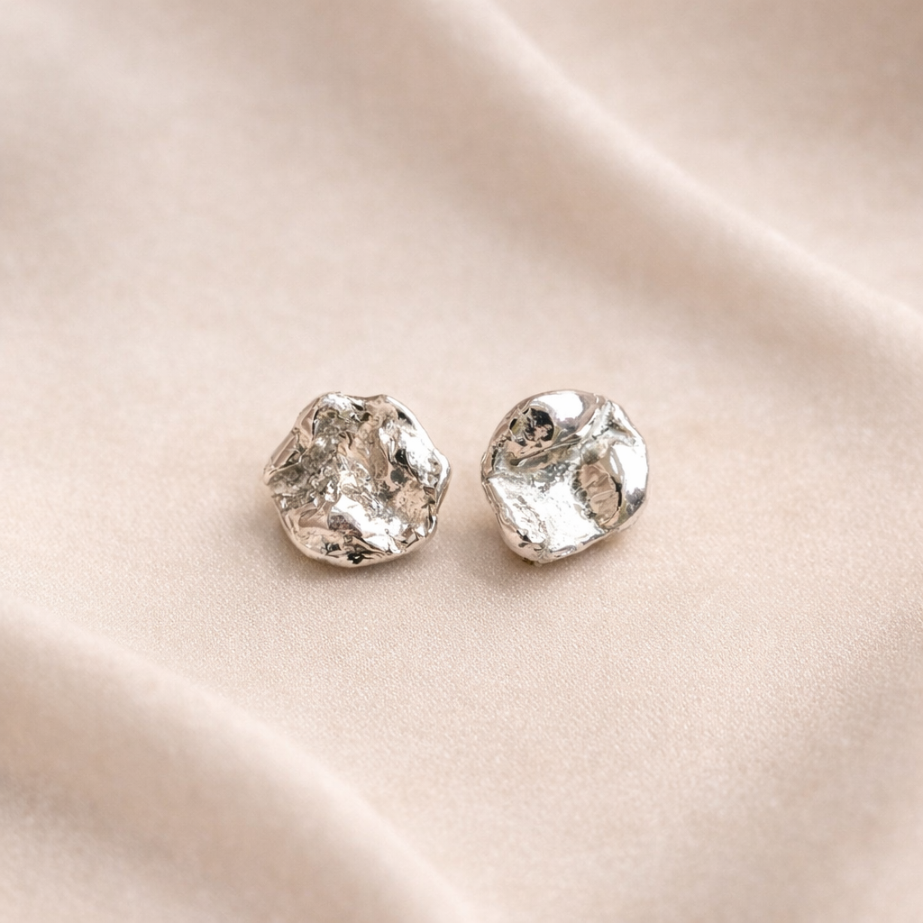 Luna Full Moon Water Stud Earrings — March