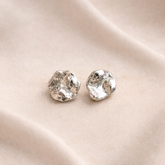 Luna Full Moon Water Stud Earrings — March